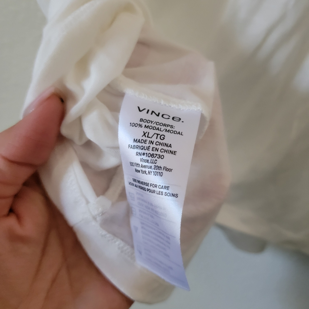 VINCE Plain White Tee XL - Picture 5 of 5